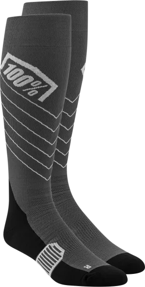100% Hi-Side Performance Socks - Gray - Small/Medium 20054-00001