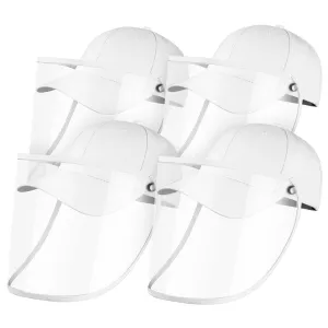4X Outdoor Protection Hat Anti-Fog Pollution Dust Protective Cap Full Face HD Shield Cover Adult White