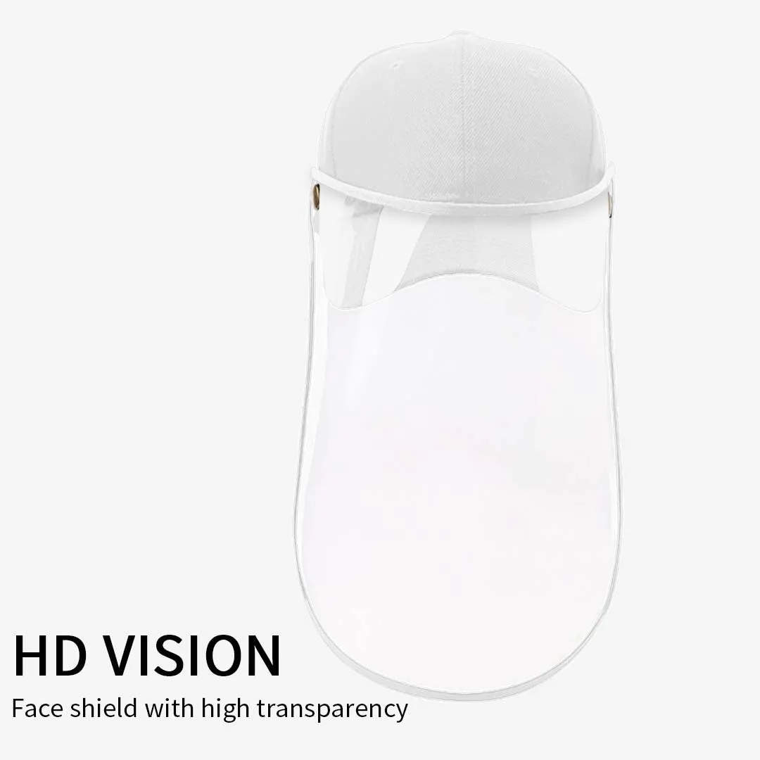 4X Outdoor Protection Hat Anti-Fog Pollution Dust Protective Cap Full Face HD Shield Cover Adult White