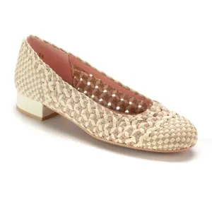 51190 - Beige Soft Leather Heel for Teen/Women by Pretty Ballerinas