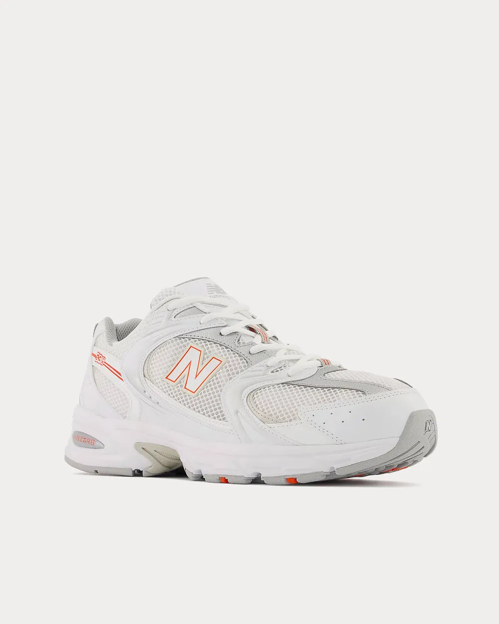 530 White / Silver Metallic / Team Orange Low Top Sneakers