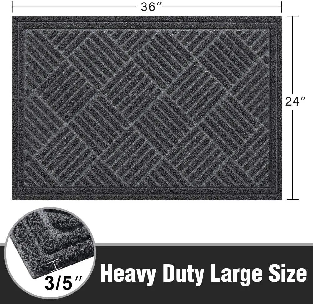 Amagabeli Large Outdoor Door Mats 36" x 24" for Front Door Entrance Outside BG038