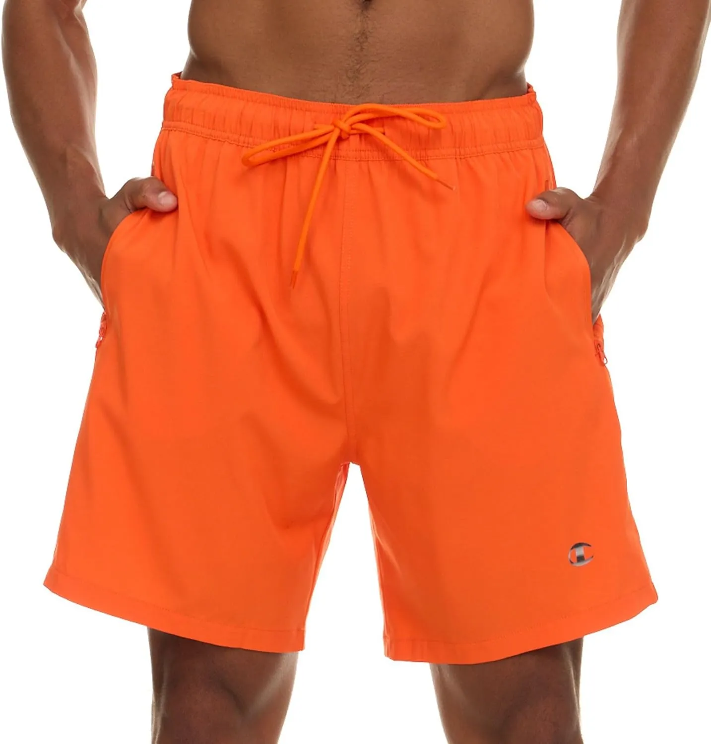 Champion Mens Swim Trunks with Compression Liner, 2 in 1 Mens Bathing Suit Shorts, 7 Inch Inseam Board Shorts for Swimming