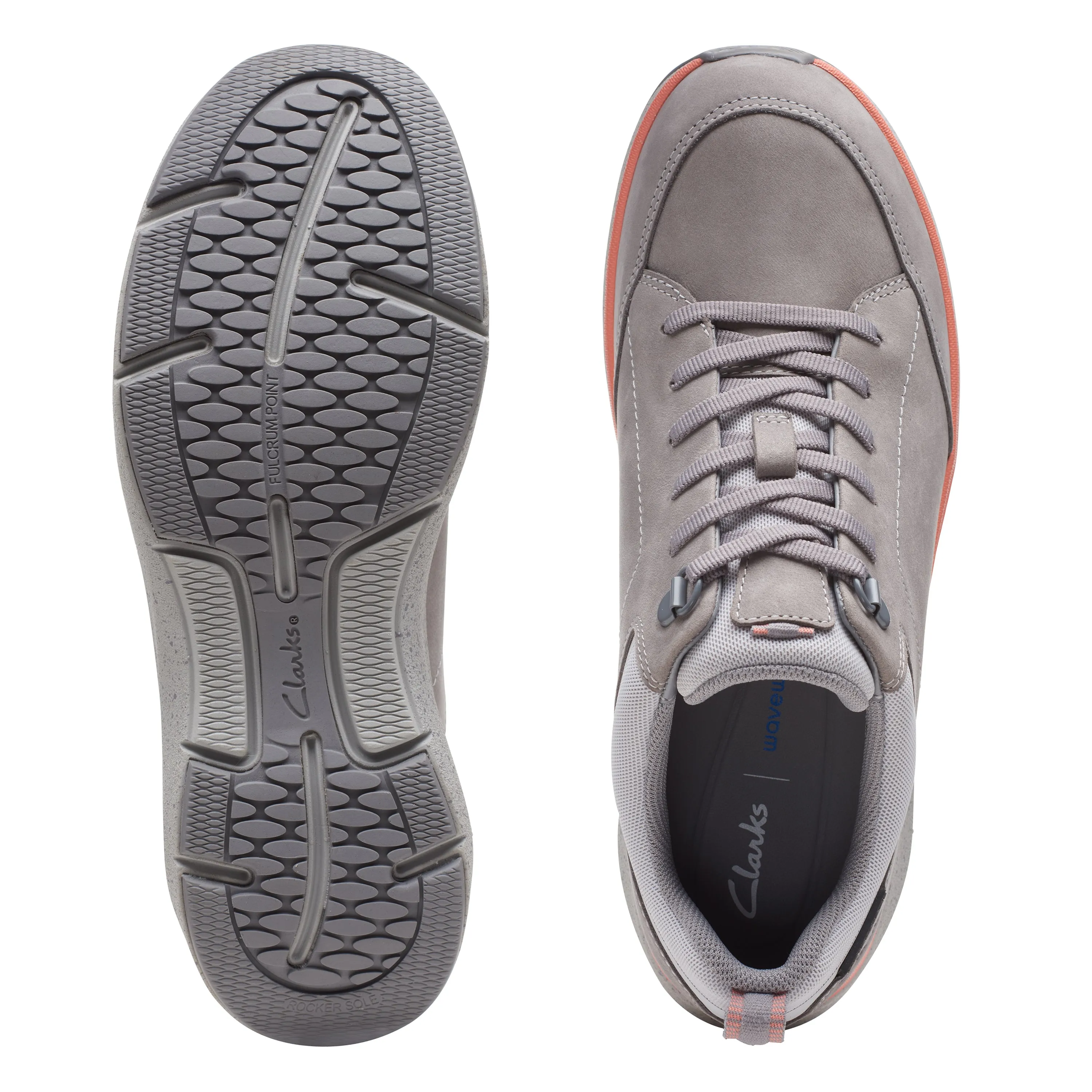 Clarks Women's Wave 2.0 Lace Waterproof - Grey/Peach
