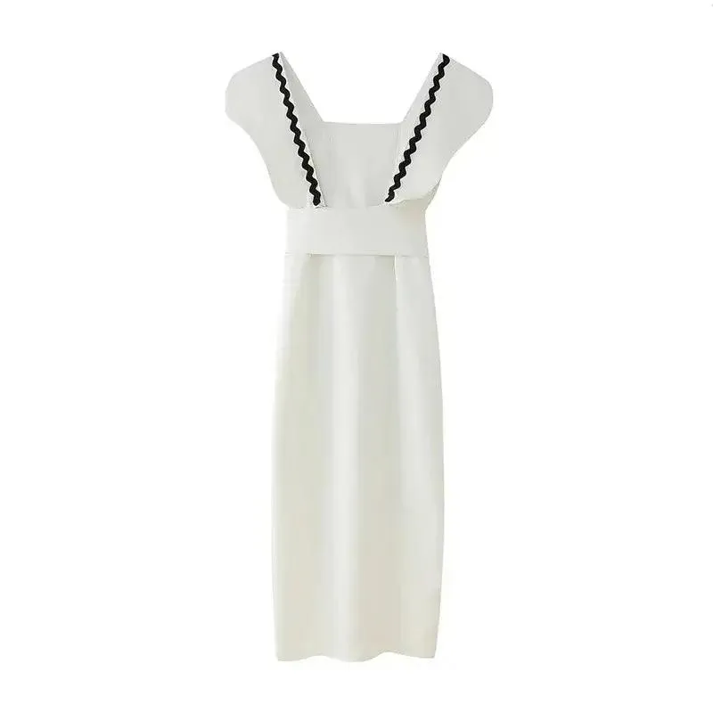 Elegant Bow Belt Party Dress