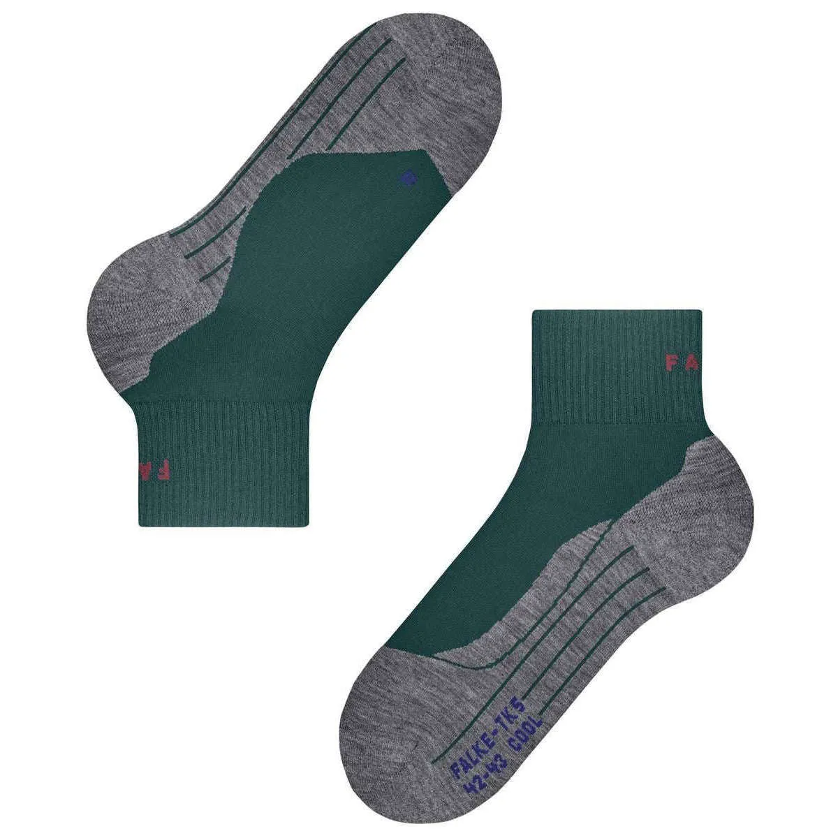 Falke TK5 Wander Cool Short Socks - Holly Green