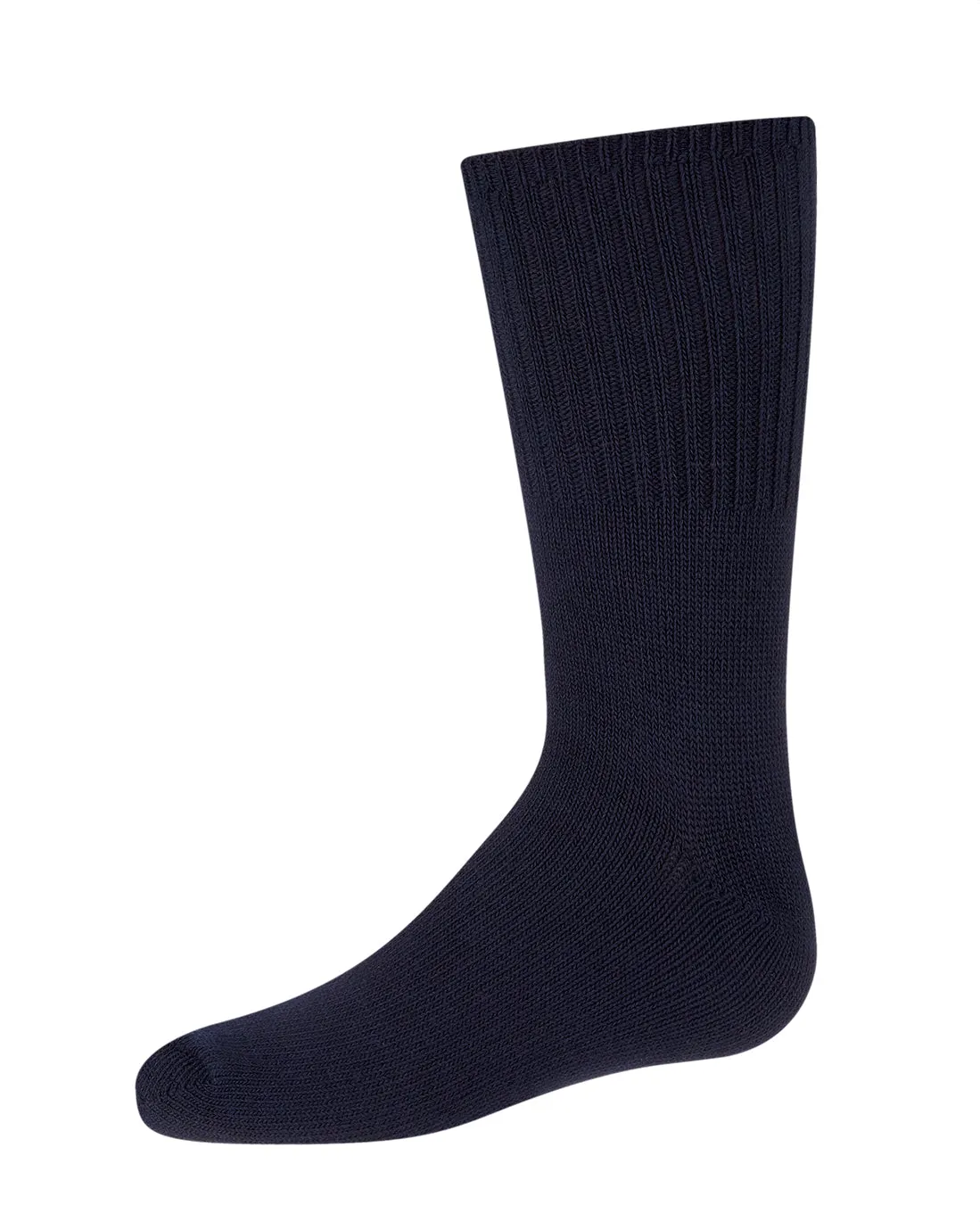 Kids Ribbed Moisture-Wicking Crew Socks