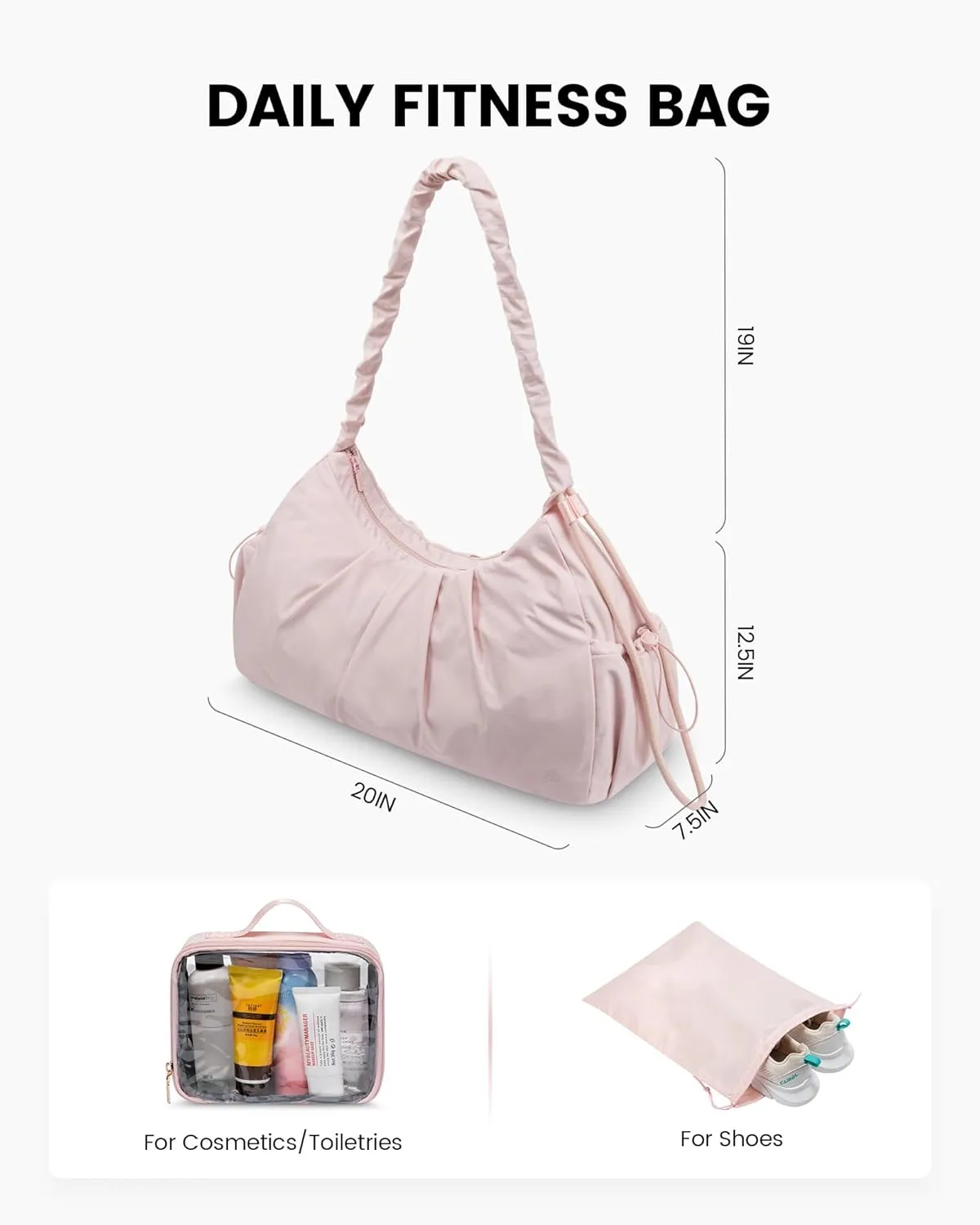 LOVEVOOK Gym Bag for Women, Sports Duffel Bag,Weekender Travel Bag with Wet Pocket, Water Resistant Sports Gym Tote Bags with Hidden Yoga Mat Holder
