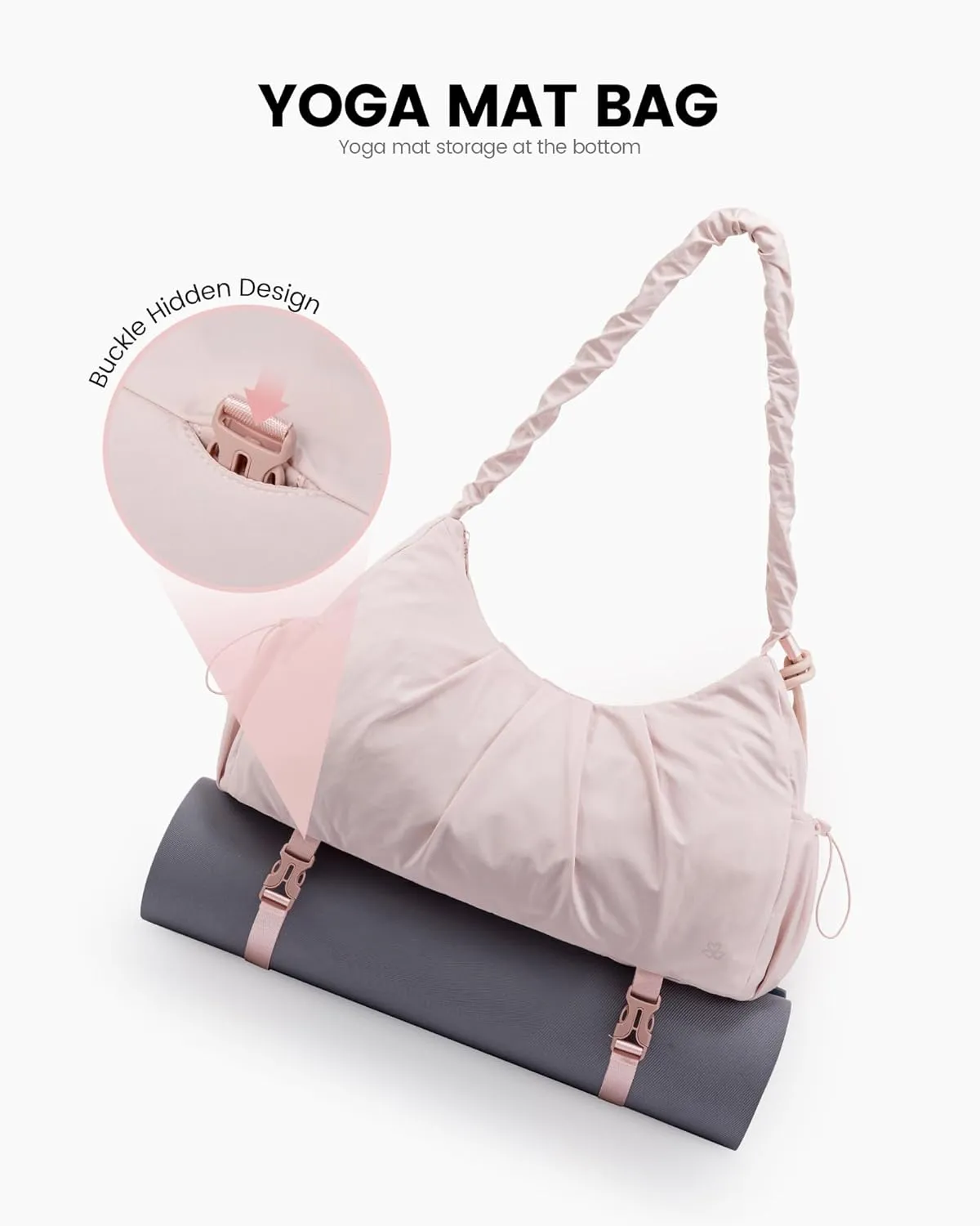 LOVEVOOK Gym Bag for Women, Sports Duffel Bag,Weekender Travel Bag with Wet Pocket, Water Resistant Sports Gym Tote Bags with Hidden Yoga Mat Holder