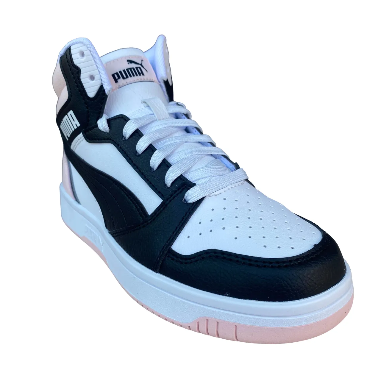 Puma Scarpa sneakers da donna Rebound v6 392326-14 bianco-nero-rosa chiaro