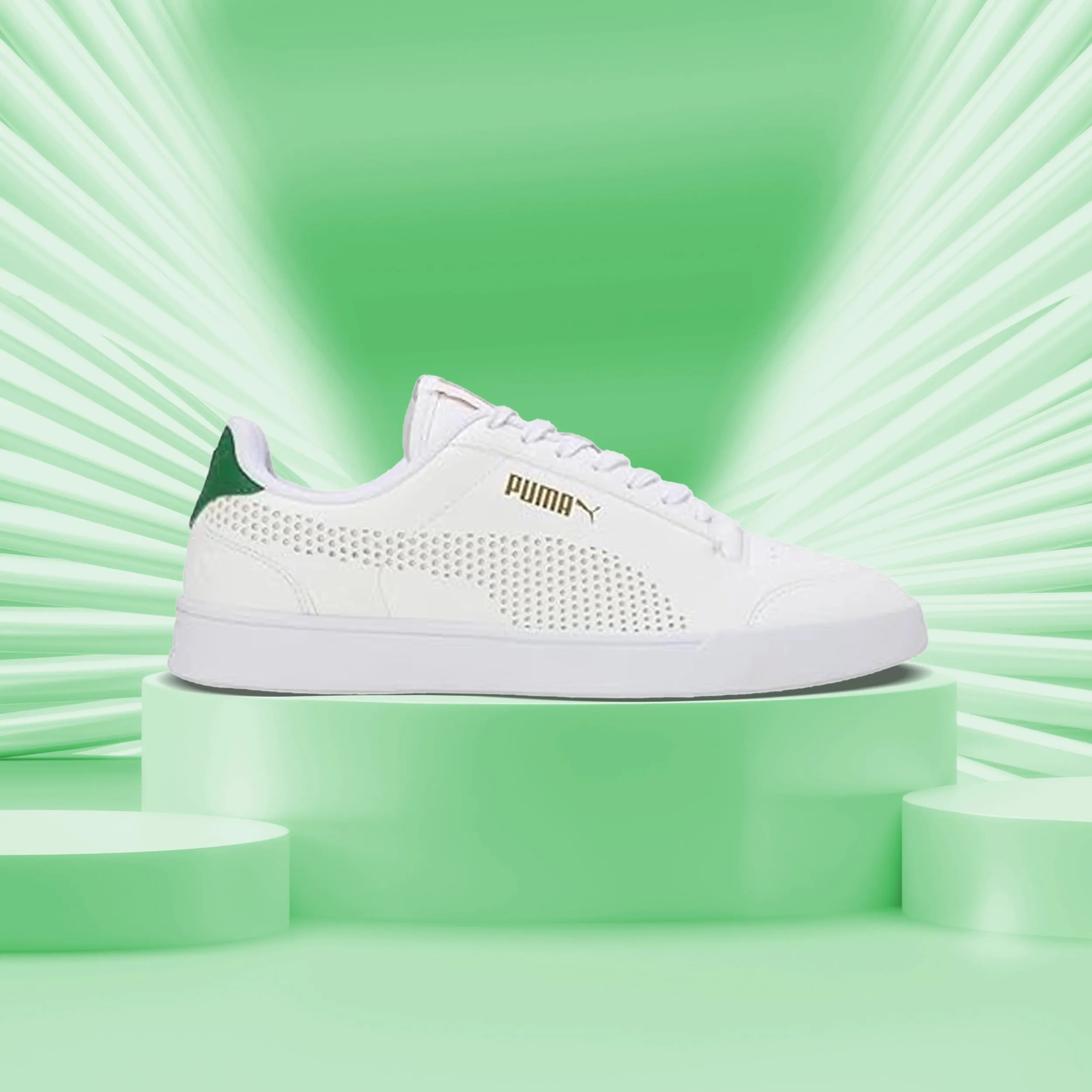 Puma Shuffle One8 V4 Better Men's Sneaker (White-Team Gold) 40163401