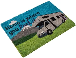 Quest Home is Where you Park it - Motorhome Coir Door Mat