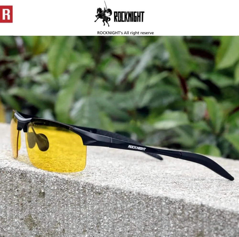 ROCKNIGHT Driving HD Polarized UV400 Protection Ultra light Al-Mg Golf Fishing Outdoor Sunglasses