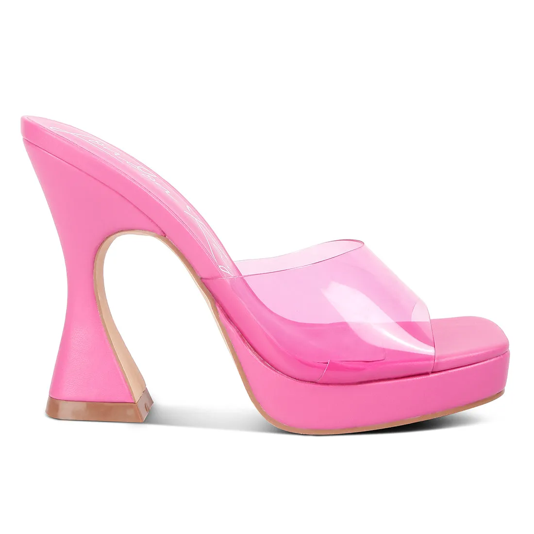 Skyhigh Clear Strap Block Heel Sandals