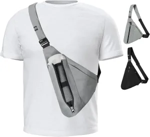 Sling Bag for Women Men,RFID Crossbody Hiking Backpack Chest Shoulder Tactical with Water Bottle Bag for Travel Sports