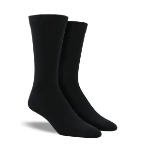 SOCKSMITH SOLID BAMBOO CREW SOCKS BLACK - MENS