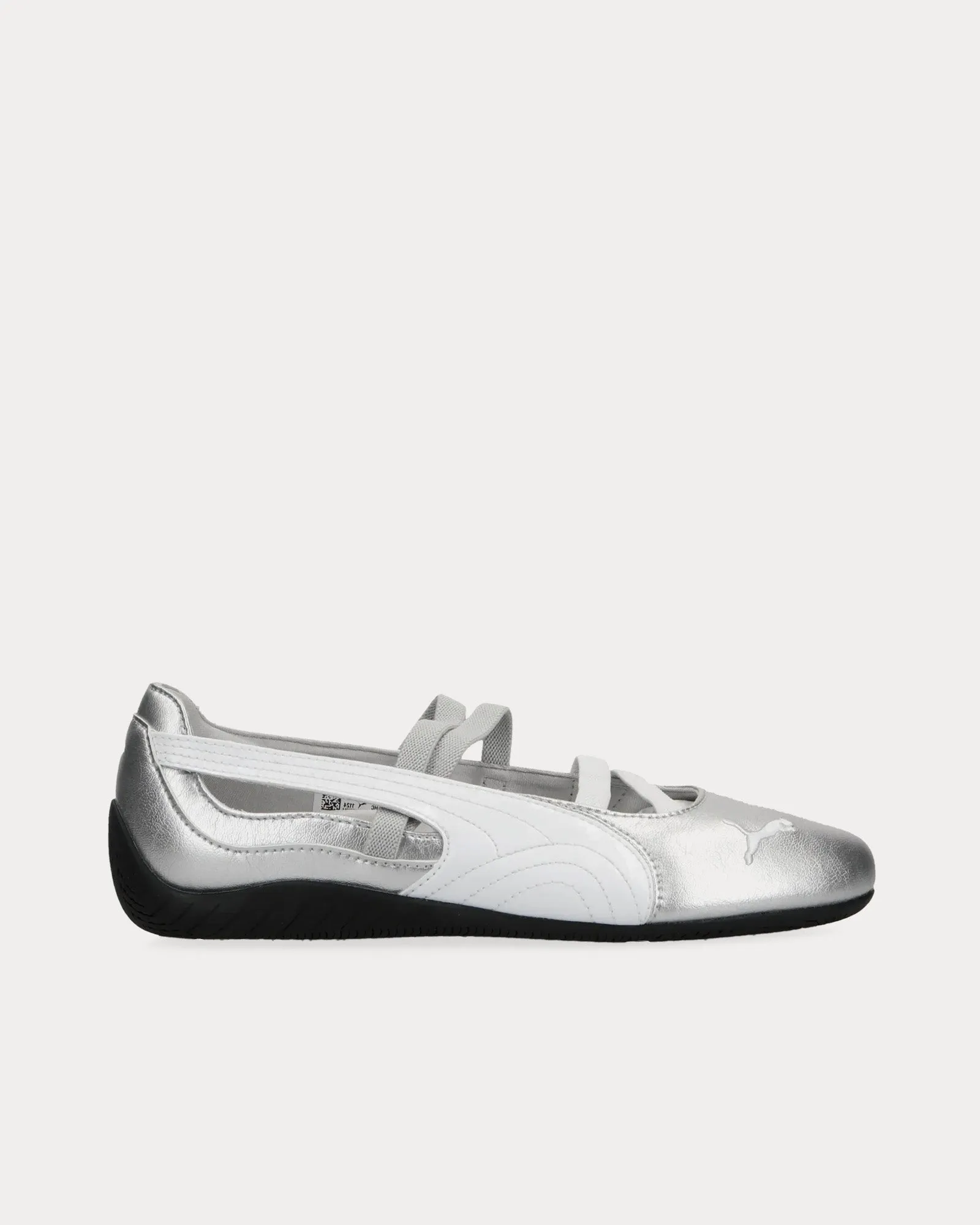 Speedcat Ballet Metallic Silver / White Slip On Sneakers