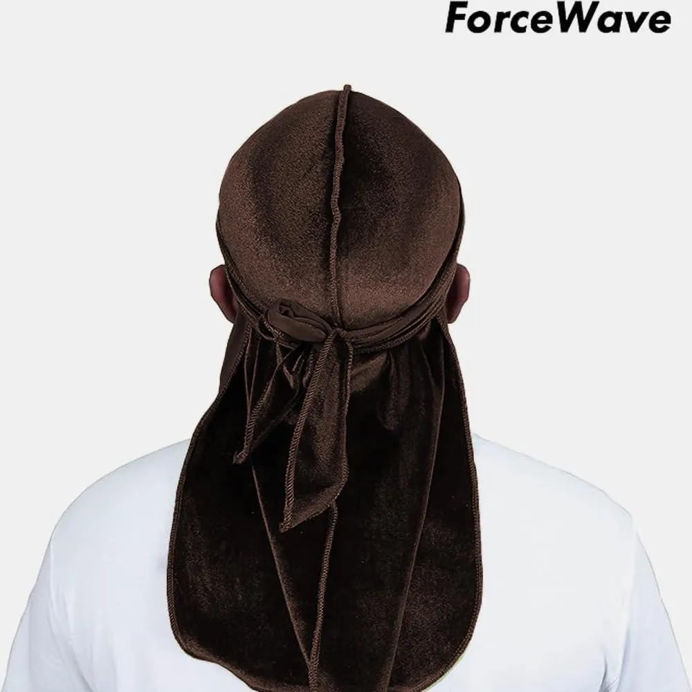 Velvet Durag for Men Wave Cap Velvet Dorag for Men Women 360 Wave