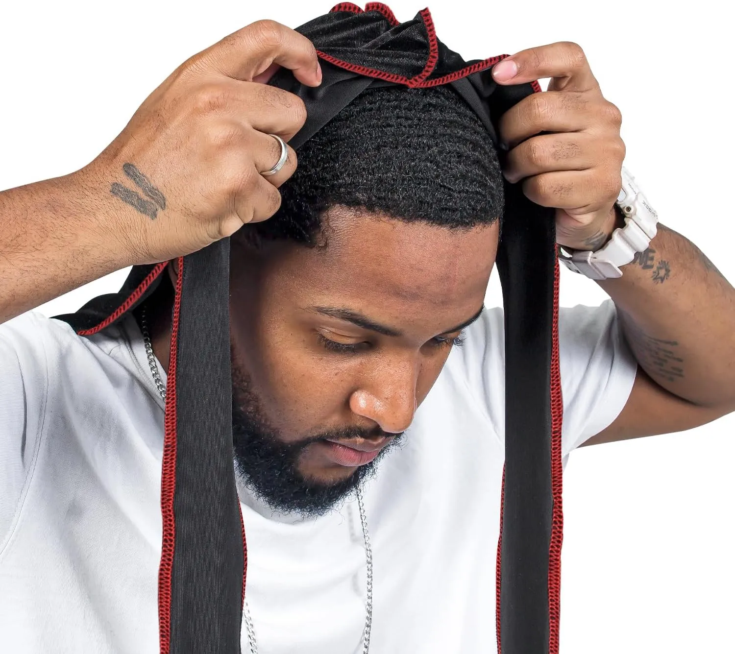 Velvet Durag for Men Wave Cap Velvet Dorag for Men Women 360 Wave