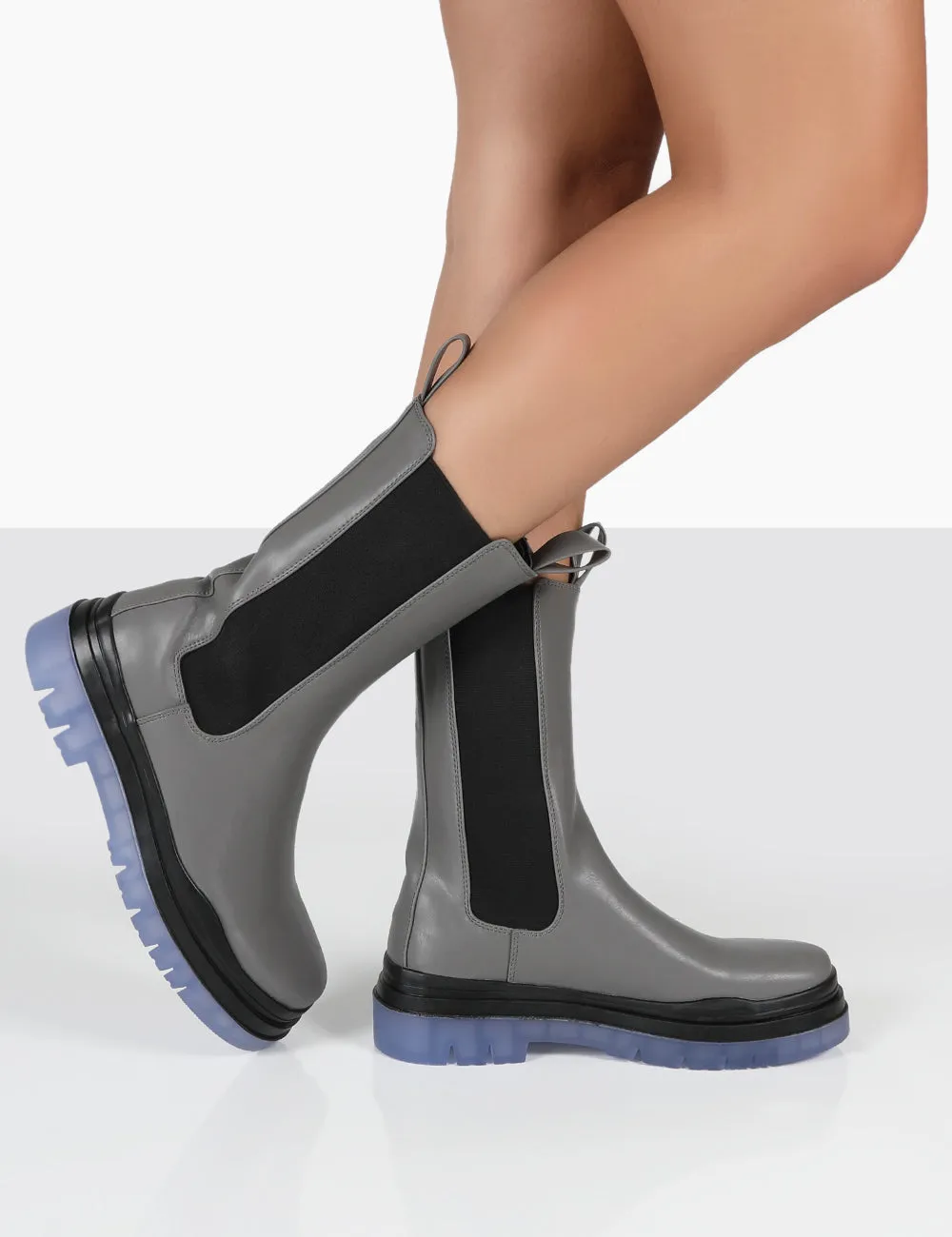 Winter Grey Ankle Chelsea Boots