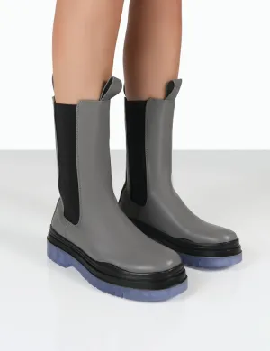Winter Grey Ankle Chelsea Boots