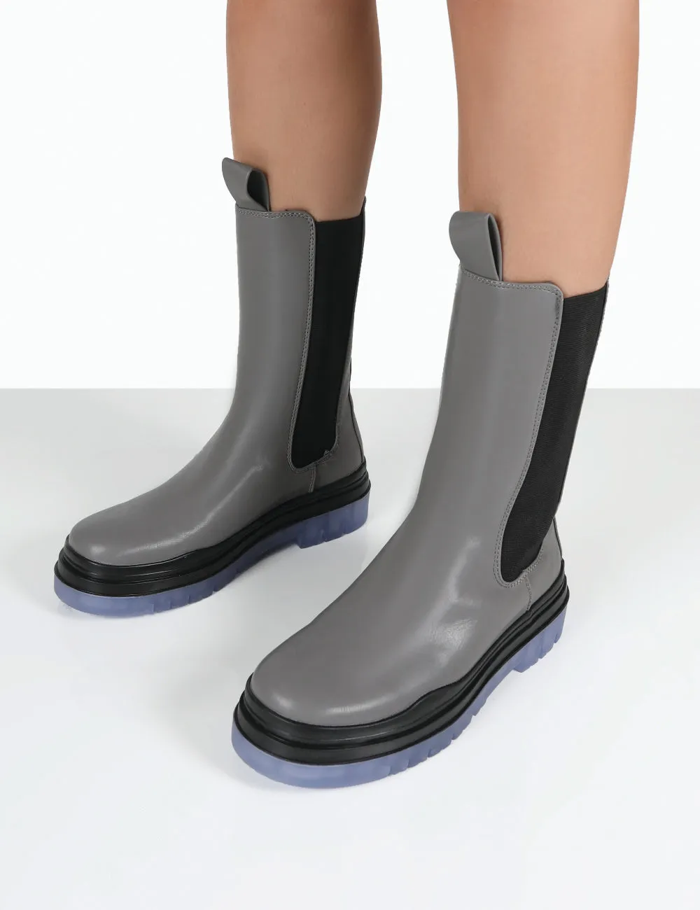 Winter Grey Ankle Chelsea Boots