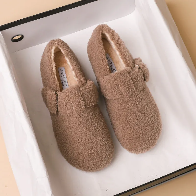 Women Minimalist Casual Flat Soft Fur Shoes
