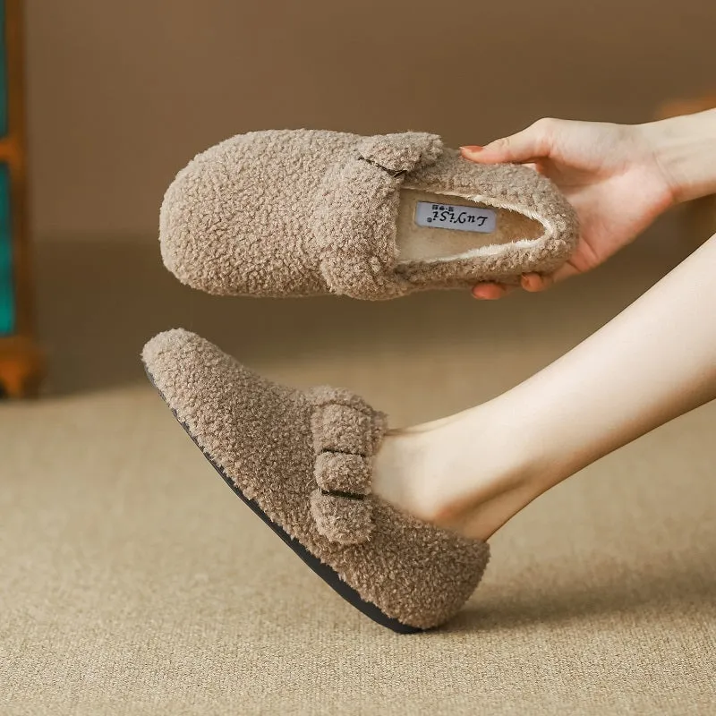 Women Minimalist Casual Flat Soft Fur Shoes