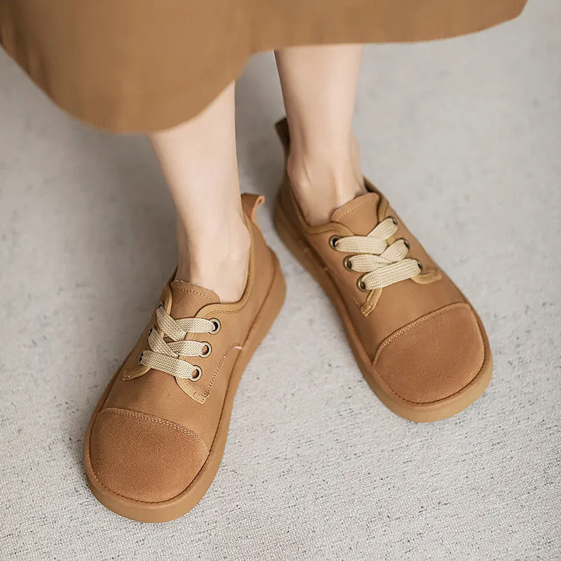 Women Minimalist Leather Soft Flat Casual Shoes