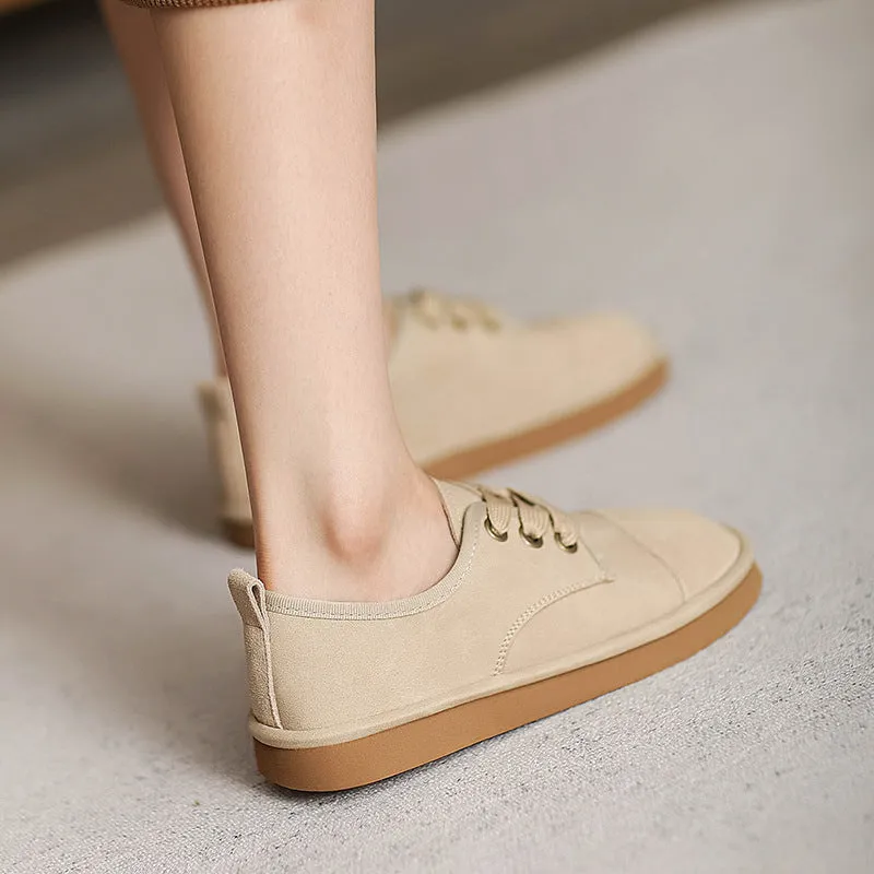 Women Minimalist Leather Soft Flat Casual Shoes