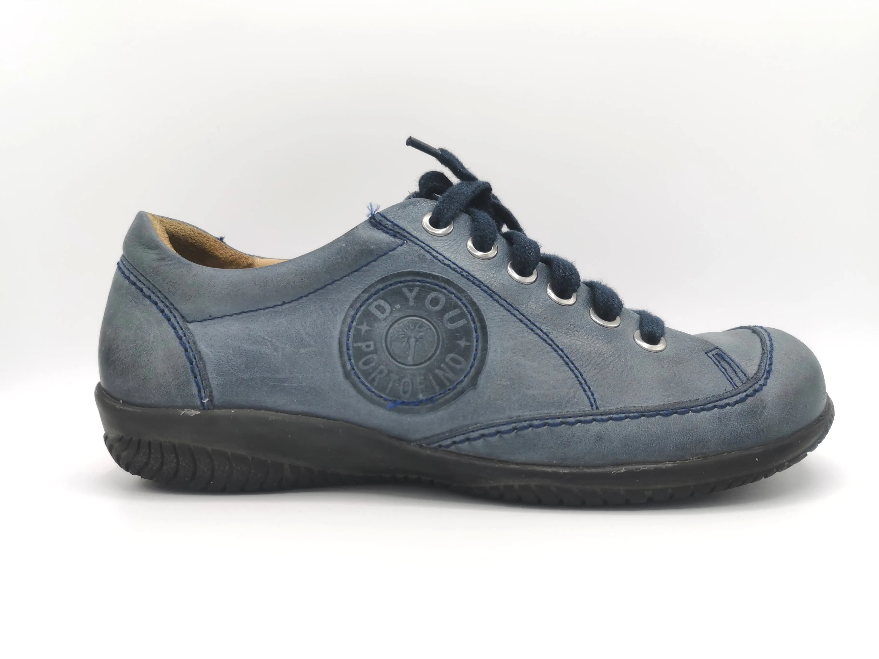 WOMENS SIZE 7.5 US (38) - D. YOU PORTOFINO, Soft Leather Orthotic Friendly Casual Lace Shoes VGUC B60