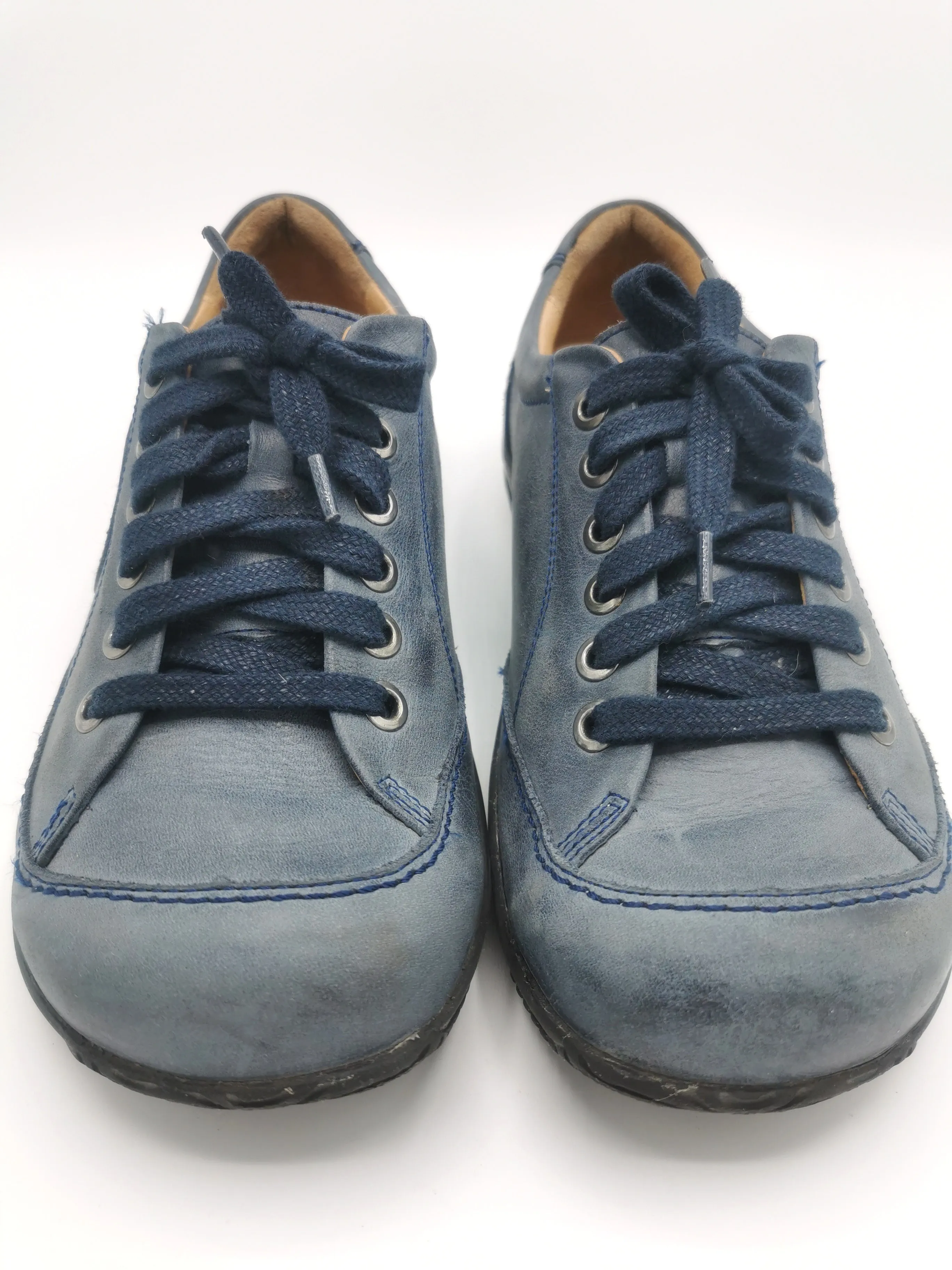 WOMENS SIZE 7.5 US (38) - D. YOU PORTOFINO, Soft Leather Orthotic Friendly Casual Lace Shoes VGUC B60