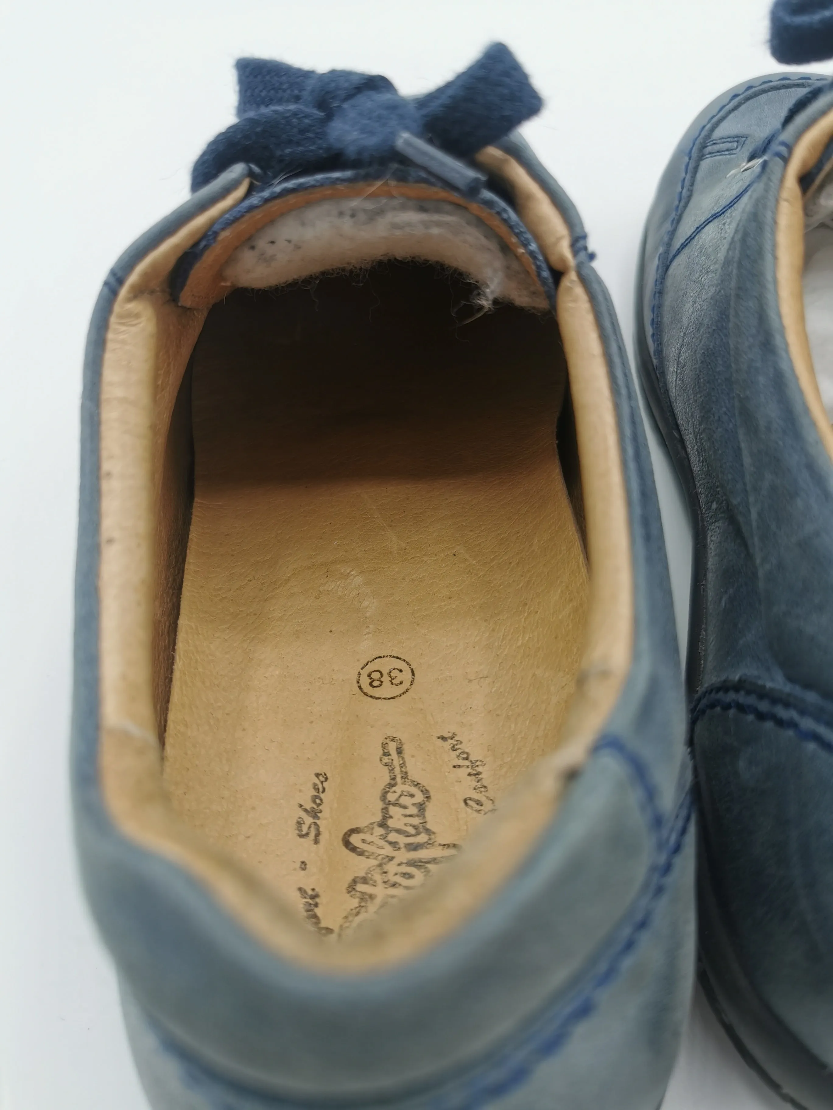 WOMENS SIZE 7.5 US (38) - D. YOU PORTOFINO, Soft Leather Orthotic Friendly Casual Lace Shoes VGUC B60
